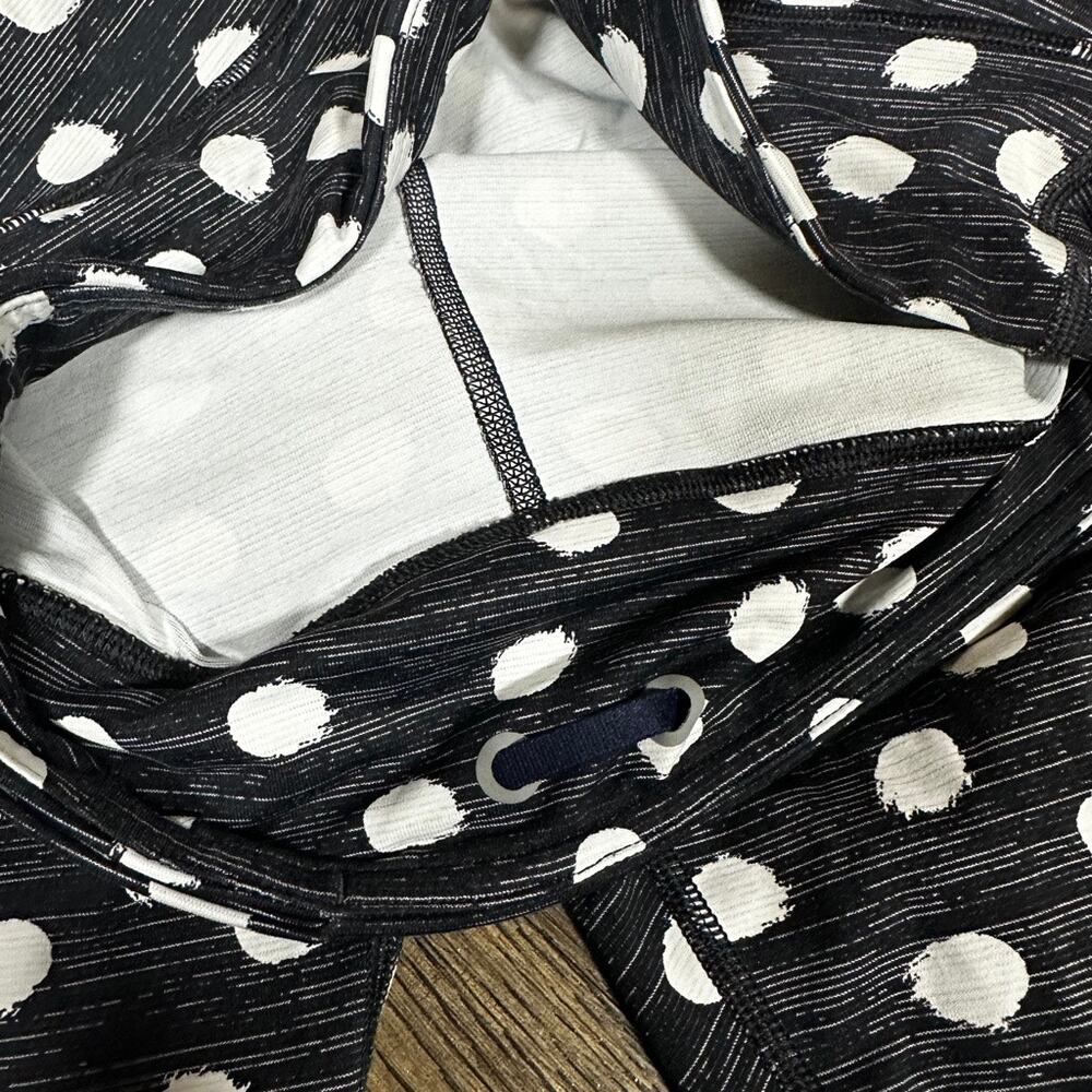 OUTDOOR VOICES TechSweat 3/4 Black White Polka Dot Leggings M - Picture 3 of 6